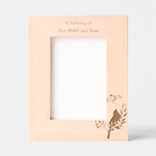 Erinnerungsgeschenk Kardinalvogel Geätzte Rahmen