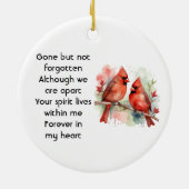 Erinnerungsgeschenk Kardinalvogel Keramik Ornament (Hinten)