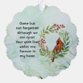 Erinnerungsgeschenk Kardinalvogel Ornament Karte (Rückseite)