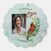 Erinnerungsgeschenk Kardinalvogel Ornament Karte (Vorderseite)