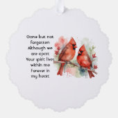 Erinnerungsgeschenk Kardinalvogel Ornament Karte (Rückseite)
