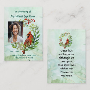 Erinnerungsgeschenk Kardinalvogel Visitenkarte
