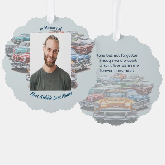 Erinnerungsgeschenk Klassischer Oldtimer  Ornament Karte (Vorderseite/Rückseite)