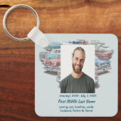 Erinnerungsgeschenk Klassisches Oldtimer-Auto Schlüsselanhänger (Vorderseite)