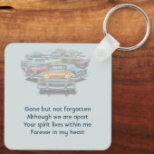 Erinnerungsgeschenk Klassisches Oldtimer-Auto Schlüsselanhänger (Rückseite)