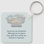 Erinnerungsgeschenk Klassisches Oldtimer-Auto Schlüsselanhänger (Rückseite)