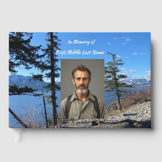 Erinnerungsgeschenk Lake Forest Bäume Gästebuch (Vorderseite)