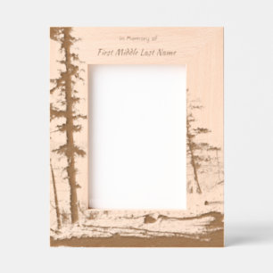 Erinnerungsgeschenk Lake Forest Bäume Geätzte Rahmen