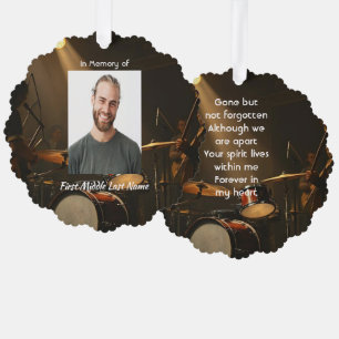 Erinnerungsgeschenk Schlagzeuger Trommeln Band Ornament Karte