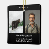 Erinnerungsgeschenk Schwarzbär Tier Keramikornament (Links)