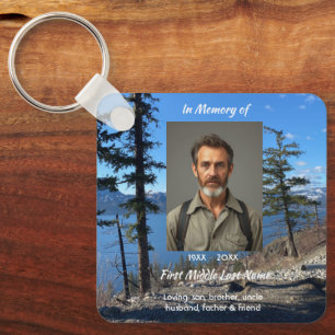 Erinnerungsgeschenk See Wald Bäume Schlüsselanhänger