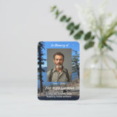 Erinnerungsgeschenk See Wald Bäume Visitenkarte (Stehend Vorderseite)