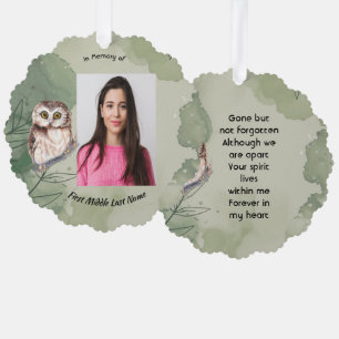 Erinnerungsgeschenk Süße Eule Vogel Ornament Karte