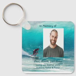 Erinnerungsgeschenk  Wellen-Surfer Wasser Schlüsselanhänger