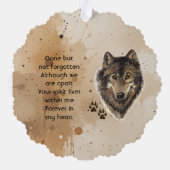 Erinnerungsgeschenk Wolf Wölfe Tier Ornament Karte (Rückseite)