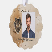 Erinnerungsgeschenk Wolf Wölfe Tier Ornament Karte (Links)