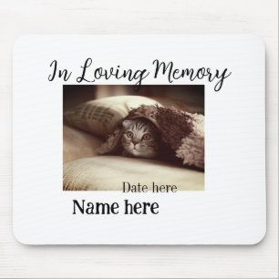 Erinnerungsgeschenk zum Gedenken, Name des Haustie Mousepad
