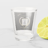 Erinnerungsherz Foto-Shootglas hinzufügen Schnapsglas (Rückseite)