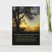 Erinnerungskarte des Vaters mit spirituellem Gedic Karte (Vorderseite)