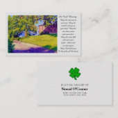 Erinnerungskarte für Beileid-Bild Visitenkarte (Vorne/Hinten)