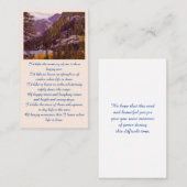 Erinnerungskarte für Beileid Visitenkarte (Vorne/Hinten)