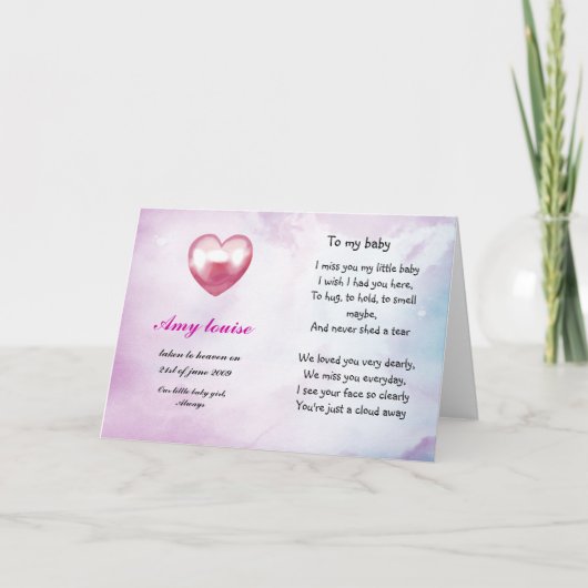 Erinnerungskarte für Kinder und Jugendliche Karte (Vorderseite)