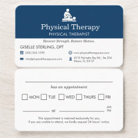 Erinnerungskarte für Physiotherapie-Termine