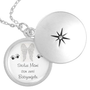 Erinnerungskette Sternenzwillinge Versilberte Kette
