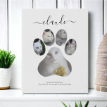 Erinnerungskollektion für personalisierte Paw-Prin Künstlicher Leinwanddruck<br><div class="desc">Machen Sie ein Personalisiertes Foto-Sake Paw Print GedächtnisCollage - Imitate Wrapped Canvas Print von Ricaso - fügen Sie Ihre eigenen Fotos und Text - Foto Collage Keepe Ihres geliebten Hauses über der Regenbogenbrücke. Haustiere nehmen uns das Herz, wenn sie gehen. Sie sind nicht "nur ein Hund" oder "nur eine Katze",...</div>