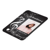 Erinnerungsmusiknoten Hintergrund Magnet (Linke Seite)