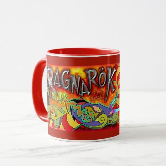 Erinnerungsnerz-Tasse der Vorlagen-2014 RAGNAROK Tasse (Vorderseite Links)