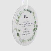 Erinnerungsornament für die Mutter der Braut Ornament (Vorderseite)