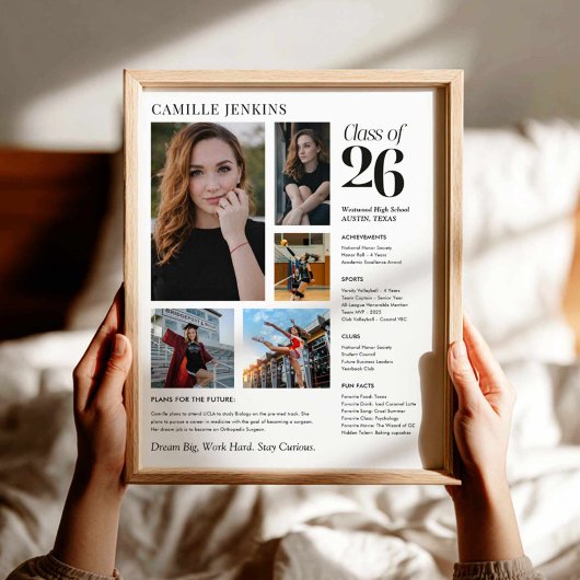 Erinnerungsplakat mit Foto-Collage Abschlussjahrga Poster