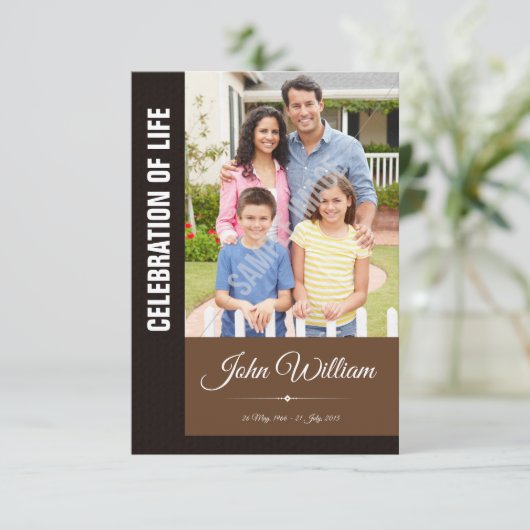 Erinnerungsprogramm-Karte Einladung (Stehend Vorderseite)