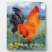 Erinnerungsrooster-Hühnervogel Fotoplatte (Vorderseite)