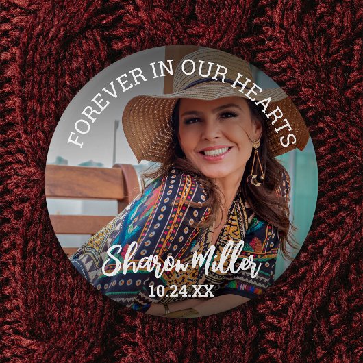 Erinnerungsschaltfläche Foto 'Forever in Our Heart Button