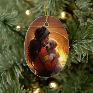 Erinnerungsschmuck für Haustiere, Papillon-Hund-Mu Keramik Ornament
