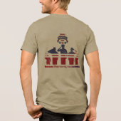 Erinnerungsschwingen Olivenfarben Tri-Blend Shirt (Rückseite)
