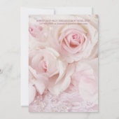 Erinnerungsservice, der ein Leben-Rosa-Rosen Einladung (Rückseite)