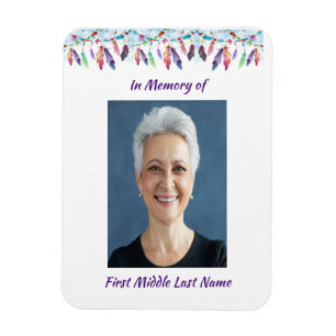 Erinnerungsstück Federn Boho Stammesmotive Einheim Magnet