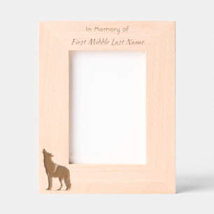 Erinnerungsstück Howling Wolf Kunst Geätzte Rahmen