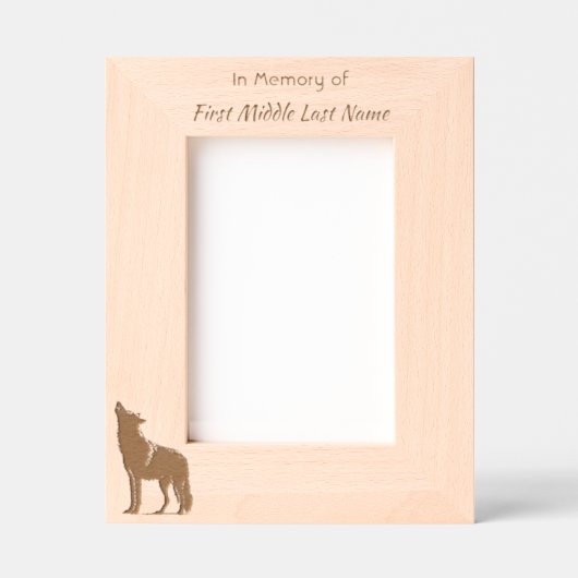 Erinnerungsstück Howling Wolf Kunst Geätzte Rahmen (Vorderseite)