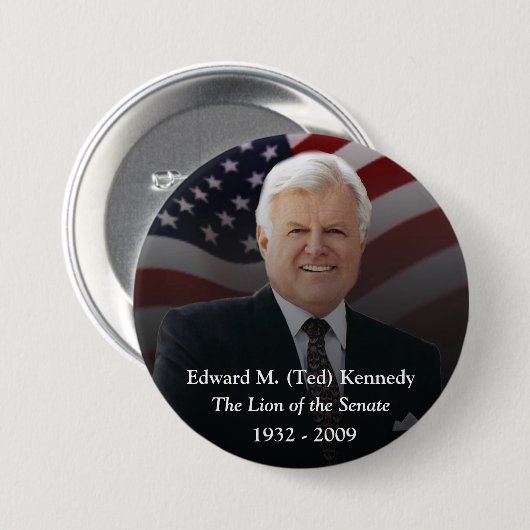 Erinnerungsstücke Edward (Ted) Kennedy Button (Vorne & Hinten)