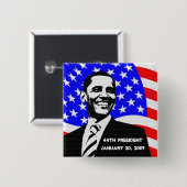 Erinnerungsstücke Obama-Einweihungs-2009 Button (Vorne & Hinten)