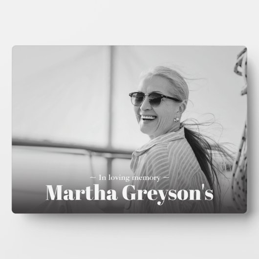 Erinnerungstabellendekorationen Fotoplatte (Vorderseite)