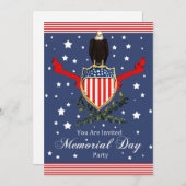 Erinnerungstageskarten-Party Einladung - Adler und (Vorne/Hinten)