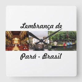 Erinnerungsuhr aus Pará Quadratische Wanduhr