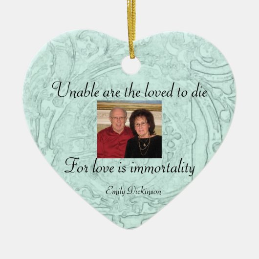 Erinnerungsverzierung Keramikornament (Vorne)