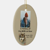 Erinnerungswasserfarbe Wolf Andenken Ornament (Rechts)