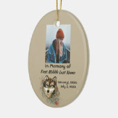 Erinnerungswasserfarbe Wolf Andenken Ornament (Links)